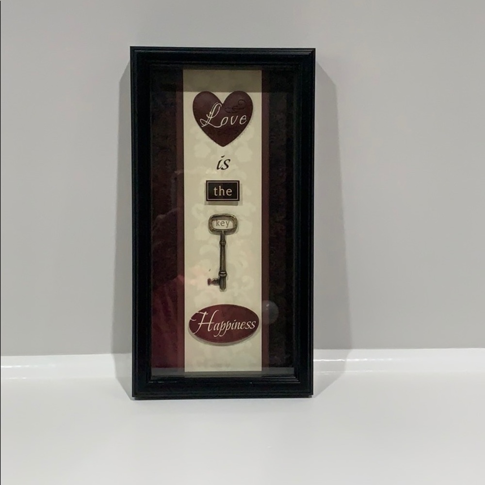 “Love is the key to happiness” Picture Frame